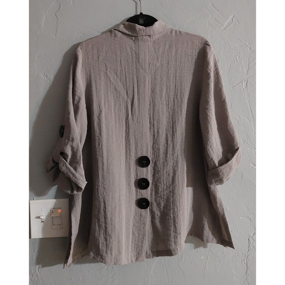 Mooonlight Tops Blouse Women L,Rayon And Nilon, Pocker, 3/4 Sleeve, 20 Inch Of - Picture 6 of 8